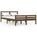 Estructura de cama madera maciza marrón miel 140x190 cm