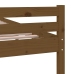 Estructura de cama madera maciza marrón miel 140x190 cm