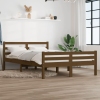 Estructura de cama madera maciza marrón miel 140x190 cm