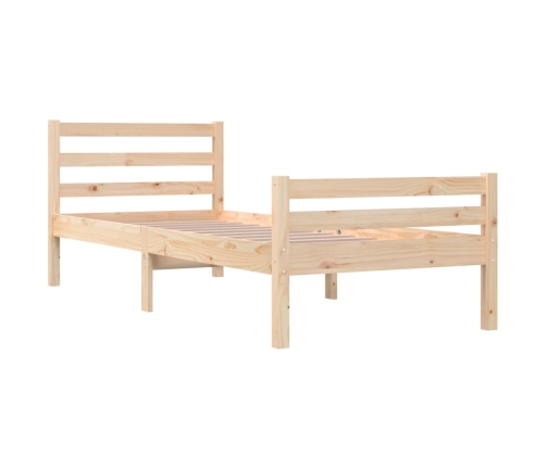 Estructura de cama sin colchón madera maciza 90x200 cm