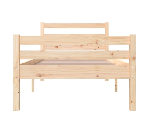 Estructura de cama sin colchón madera maciza 90x200 cm