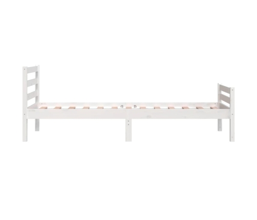 Estructura de cama sin colchón madera maciza blanco 90x200 cm