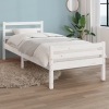 Estructura de cama sin colchón madera maciza blanco 90x200 cm