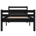Estructura de cama sin colchón madera maciza negro 90x200 cm
