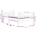 Estructura de cama sin colchón madera maciza negro 90x200 cm