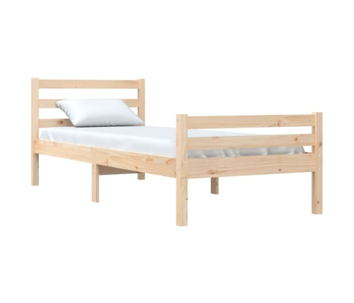 Estructura de cama sin colchón madera maciza 100x200 cm