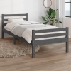 Estructura de cama sin colchón madera maciza gris 100x200 cm