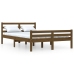 Estructura cama sin colchón madera maciza marrón miel 120x200cm