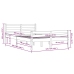 Estructura cama sin colchón madera maciza marrón miel 120x200cm