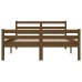 Estructura cama sin colchón madera maciza marrón miel 140x200cm