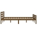Estructura cama sin colchón madera maciza marrón miel 140x200cm