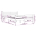 Estructura cama sin colchón madera maciza marrón miel 140x200cm