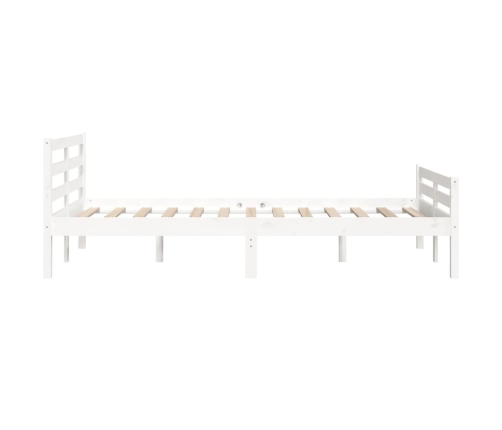 Estructura de cama sin colchón madera maciza blanco 160x200 cm