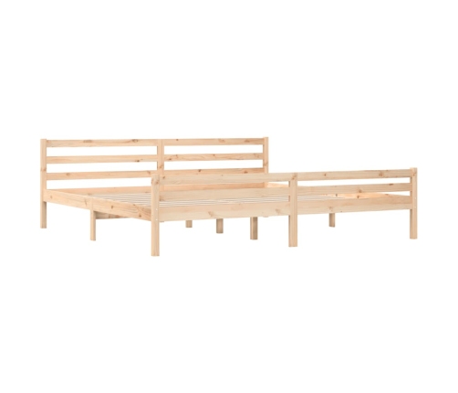 Estructura de cama doble sin colchón madera maciza 180x200 cm