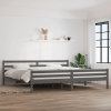 Estructura de cama sin colchón madera maciza gris 180x200 cm