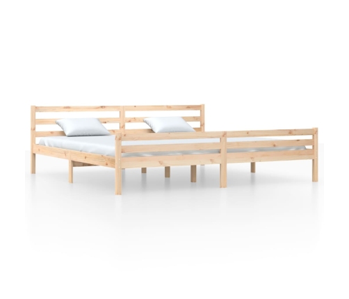 Estructura de cama madera maciza 200x200 cm