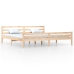 Estructura de cama madera maciza 200x200 cm