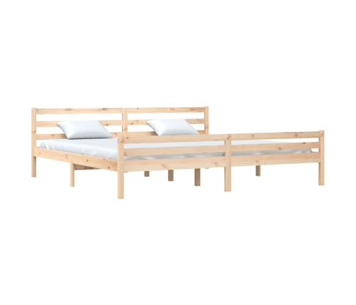 Estructura de cama madera maciza 200x200 cm