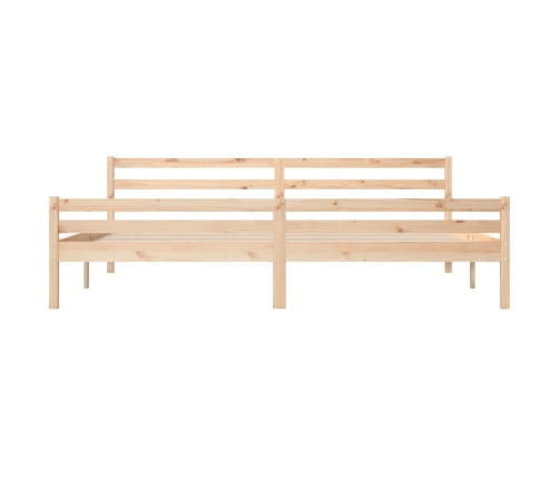 Estructura de cama madera maciza 200x200 cm