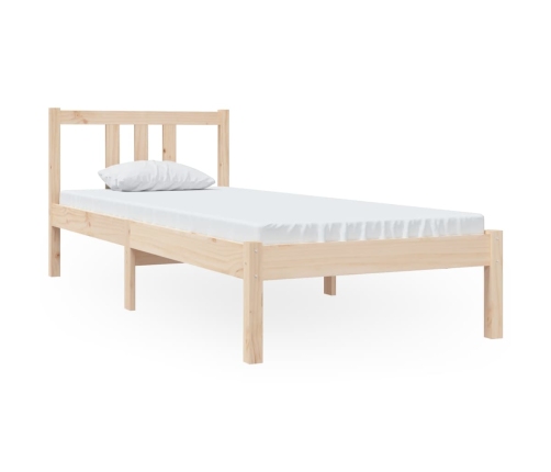 Estructura cama individual sin colchón madera maciza 75x190 cm