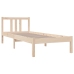Estructura cama individual sin colchón madera maciza 75x190 cm
