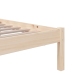 Estructura cama individual sin colchón madera maciza 75x190 cm