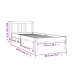 Estructura cama individual sin colchón madera maciza 75x190 cm