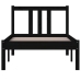 Estructura de cama sin colchón madera maciza negro 75x190 cm