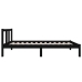 Estructura de cama sin colchón madera maciza negro 75x190 cm