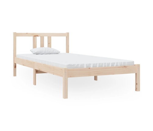 Estructura cama individual sin colchón madera maciza 90x190 cm