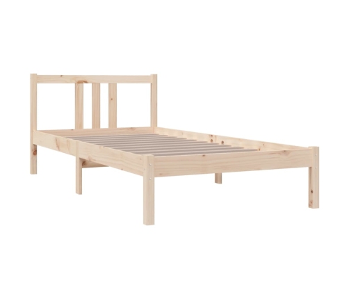 Estructura cama individual sin colchón madera maciza 90x190 cm