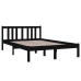 Estructura de cama sin colchón madera maciza negro 120x190 cm