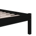 Estructura de cama sin colchón madera maciza negro 120x190 cm