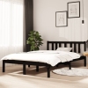 Estructura de cama sin colchón madera maciza negro 120x190 cm