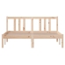 Estructura de cama doble sin colchón madera maciza 135x190 cm