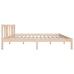 Estructura de cama doble sin colchón madera maciza 135x190 cm