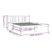 Estructura de cama doble sin colchón madera maciza 135x190 cm