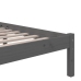 Estructura cama doble sin colchón madera maciza gris 135x190 cm