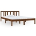 Estructura cama sin colchón madera maciza marrón miel 135x190cm