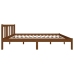 Estructura cama sin colchón madera maciza marrón miel 135x190cm