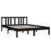 Estructura cama doble sin colchón madera maciza negro 135x190cm