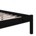 Estructura cama doble sin colchón madera maciza negro 135x190cm