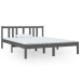 Estructura de cama sin colchón madera maciza gris 140x190 cm