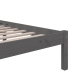 Estructura de cama sin colchón madera maciza gris 140x190 cm