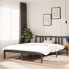 Estructura de cama sin colchón madera maciza gris 140x190 cm