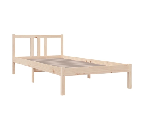 Estructura de cama sin colchón madera maciza 90x200 cm