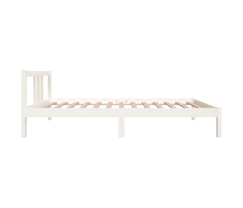 Estructura de cama sin colchón madera maciza blanco 90x200 cm