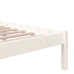 Estructura de cama sin colchón madera maciza blanco 90x200 cm