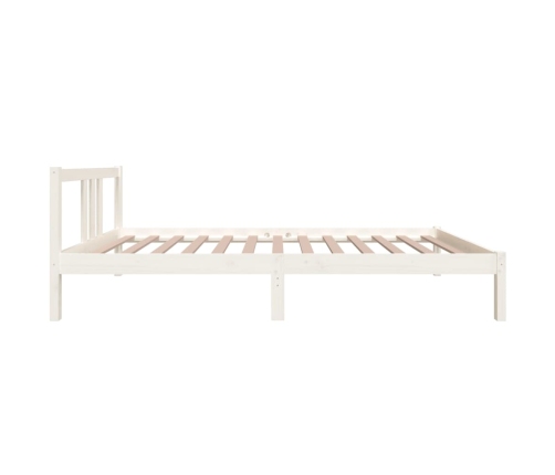 Estructura de cama sin colchón madera maciza blanco 100x200 cm