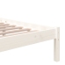 Estructura de cama sin colchón madera maciza blanco 100x200 cm